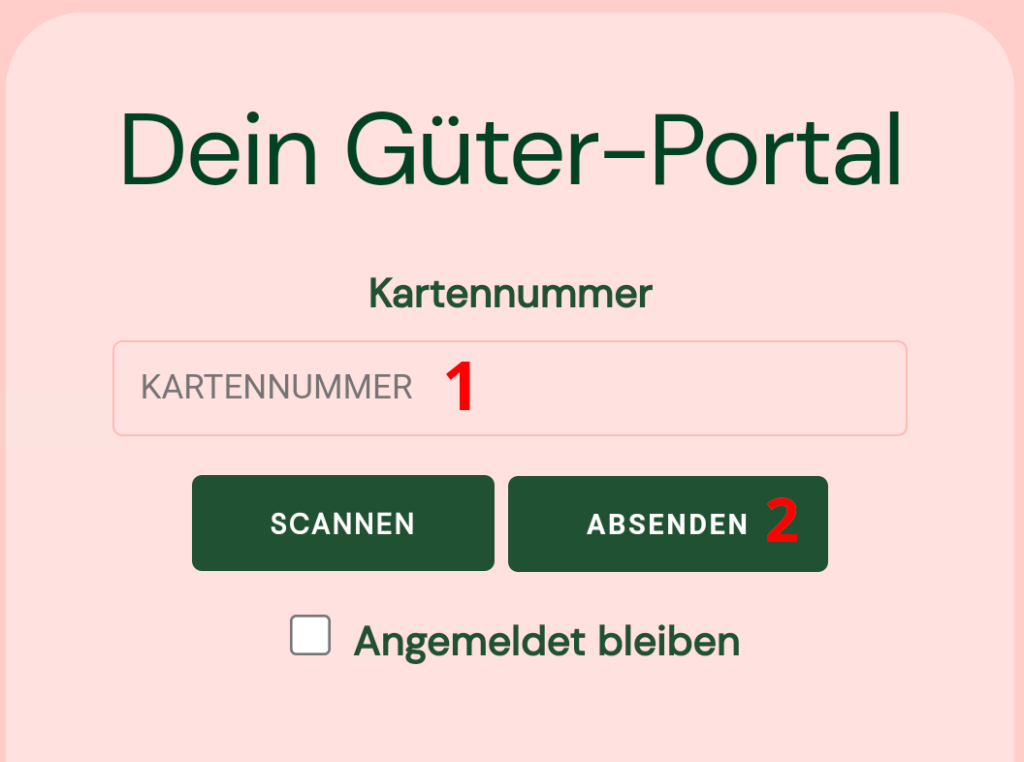 Screenshot vom Loginbildschirm.